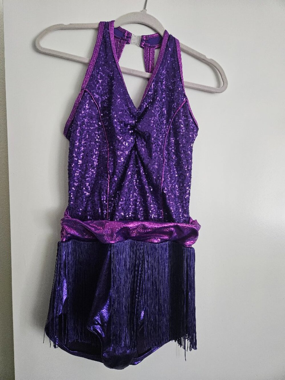 Curtain Call Purple Sequin Lyrical Dance Costume – Size A‑XL